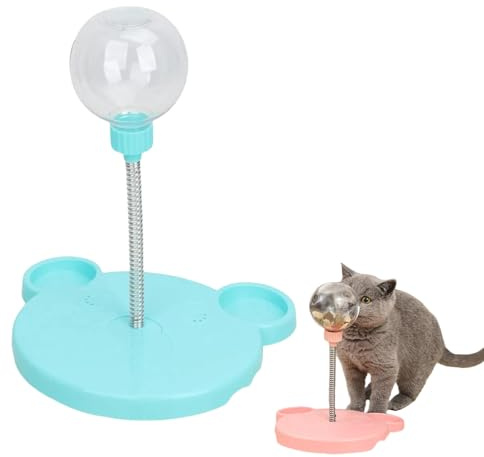 Snackball für Katzen und Hunde, Wackelndes Katzenspielzeug Selbstbeschäftigung Snackspender, Futterball Hunde Katzen Leckerli Spielzeug, Katzenspielzeug Leckerli Ball, Gesunde Essgewohnheiten (Rosa)