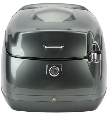 Boîte à Queue de Moto Retro 38L, Case de Bagages à Lignes de Coffre Résistant à L'eau, Installation Facile pour les Scooters de Moto avec une Forte adaptabilité, Matériau ABS, (Ti)