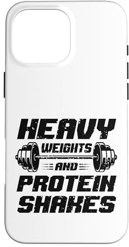 Heavy Weights and Protein Shakes Gym Muscles Buff Carcasa para iPhone 16 Pro Max