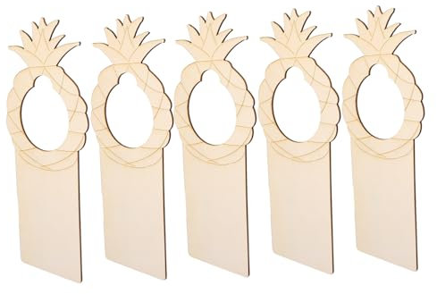 Gadpiparty 5stücke Türgriff-ornament Aus Holz Blank Diy Türknauf-anhänger Fenster Griff Hängen Dekoration Für Pub Bar Widerstandsfähig Cartoon Stil