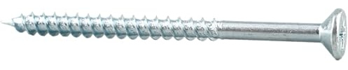 Twinthread Woodscrews Bright Zinc Plated – High Grip Wood Screws for Softwood, Chipboard & MDF – Rust Resistant (#12 x 3 (Pack of 100))