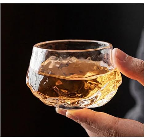 MOBYGKFY Tasse à thé en verre de cristal, service à thé Kung Fu for la maison, tasse principale, bol à thé tasse à vin, tasse à bière, verres à lait