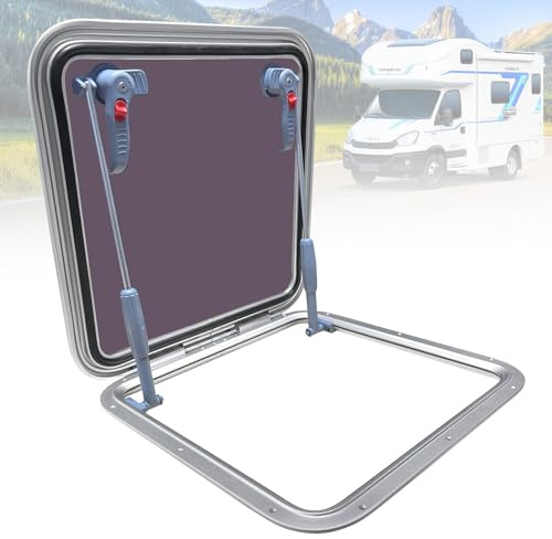 VNATWGOO Lucernario Scorrevole Quadrato Universale da 360 Mm, 450 Mm, 500 Mm, 627 Mm, Finestra da Tetto in Lega di Alluminio, per Roulotte E Case Mobili 450mm