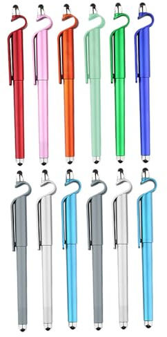 DOITOOL Bolígrafos Multifuncionales con Puntero Táctil para Pantalla Gel Negro Diseño Ergonómico y Colores Aleatorios Aptos para Móvil Oficina y Estudio Color Aleatorio Color Aleatorio