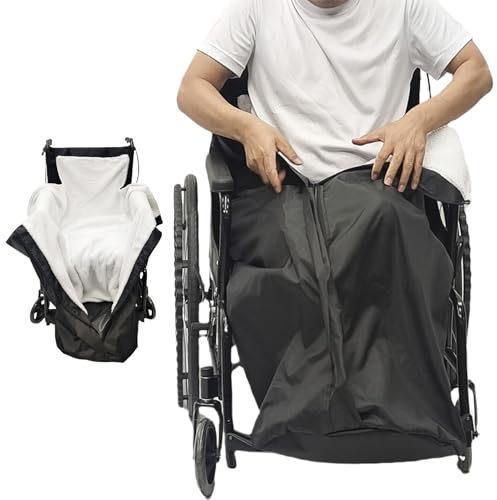 Manta de Regazo para Silla de Ruedas, Funda Impermeable con Forro Polar para reclinable, Manta de Forro Polar para Silla de Ruedas, para Mujeres Mayores, Adultos, Padre, Madre, Abuelo, Abuela