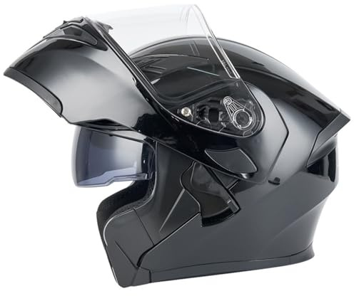 Motorrad Klapphelm Mit Doppelvisier Modulare Helm Erwachsene Damen Und Herren Integralhelm Erhältlich ECE Zertifiziert D,XXL=(63-64CM)