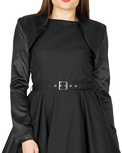 BlackButterfly Formel Satin Manches Longues Boléro (Noir, 5XL)