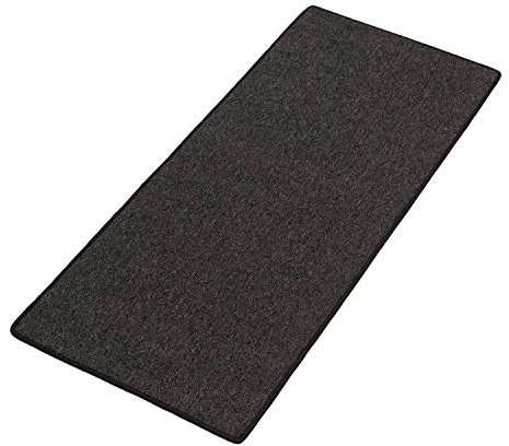 Kettelservice-Metzker Teppich Läufer Teppichläufer Ariston 66cm Breite Anthrazit I in vielen Längen Anthrazit Läufer 66 x 200cm (BxL)