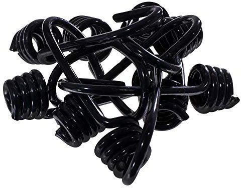 Wire Bungee Cord Hooks – Shock Cord – 10 Pack - Choose from 1/4, 5/16, 3/8, and 1/2 inch – Plastic Coated – Boating Camping Auto Outdoor