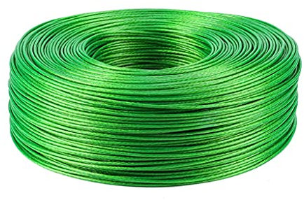 BBGS PVC-beschichtet Schwerlast 304 Edelstahl Kabelseil, 100m Gartendrahtseil für Kletterpflanzen, Spannschloss Drahtspanner (Size : 6mm diameter)