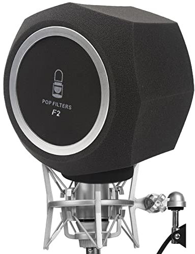 Michear Microphone Wind Screen Pop Filter Portable Soundproof Sponge Shield Foam Cover Sound-Absorbing Reflection Filter for Professional Vocal Booth Home Live Studio