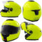 Klapphelm Helm Innensonnenblende Modular Motorradhelm Fluo XXL