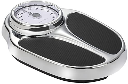 Mechanische Badezimmerwaage, Mechanische Personenwaage, professionelle analoge Waage, wasserdichte und rutschfeste Oberfläche, keine Batterie erforderlich, leicht ablesbares Display, für Schulen