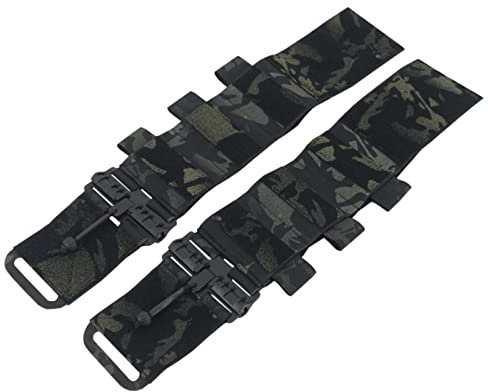 REYNEM Taktische Militärweste, Schnellverschluss-Abdeckung, Plattenträger, Elastische Kummerbund-Taillenabdeckung, Weste-Zubehör (Color MCBK)