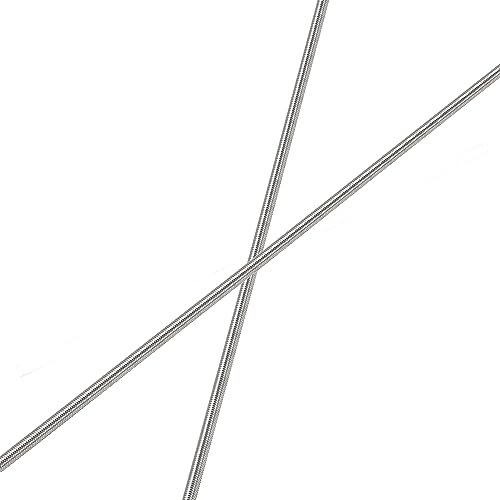 HiPicco M2 x 250mm Fully Threaded Rod & Studs, 304 Stainless Steel Right Hand Threads Rods, M2-0.4 Thread Pitch for Anchor Bolts, Clamps, Hangers and U-Bolts 2 Pack