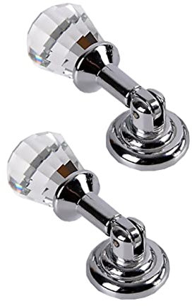 BESTonZON 2St dekorative Türknöpfe Kommodenschublade Diamant-Türknauf book shelves buch ständer Schublade zieht Türgriffe aus glänzender Legierung Schrankzugknopf handhaben Strass Weiß