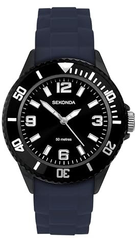 Sekonda Men's Analog Japanese Quartz Watch with Silicone Strap 30188