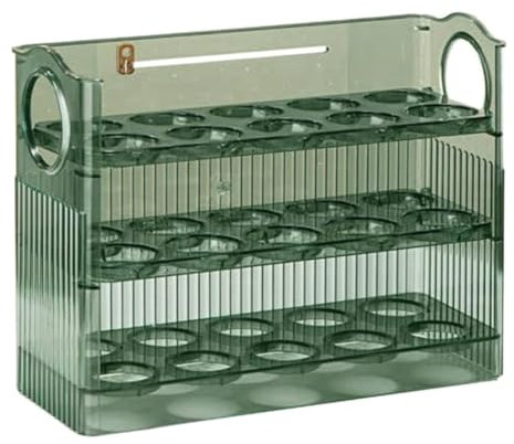 vdha Egg Basket, Egg Rack, Transparent Egg Storage Box, Fridge Storage, Side Door Storage Box, Three-Layer Egg Box for Household