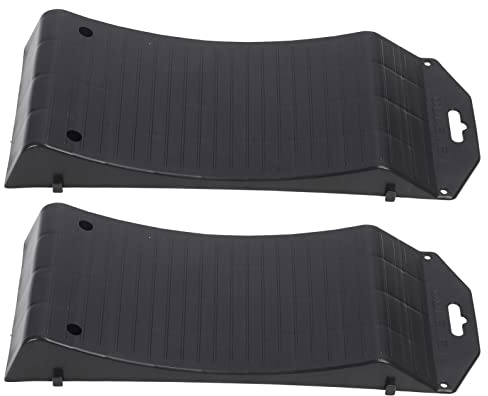 EIMSOAH Rampe Salva Pneumatici Design con Cuscinetti Antiscivolo, Rampe per Ruote per Pneumatici per Auto da 2 Pezzi per Prevenzione di Flat Spot e Pneumatici (18PL: 50x21,5x5,8