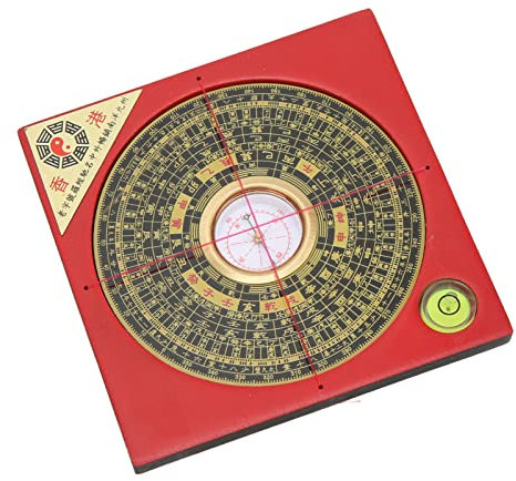 RvSky Chinesische Feng Shui Luo-Pfanne, Langlebiges Metall- Und Kunststoff-Übersichtsgerät Für Geomantische Omen, Austreibung Böser Geister, Authentische Geomantische Omen-Pfanne