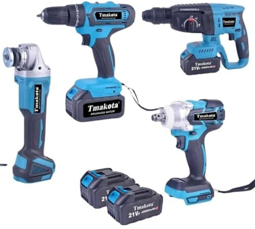 KIT 4 IN1 TASSELLATORE+TRAPANO IMPULSI +TRAPANO AVVITATORE 68V BRUSHLES+SMERIGL