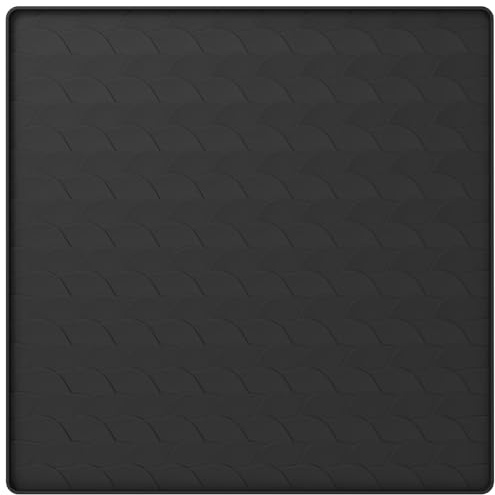Waschmaschine Abdeckung 60x60cm Waschmaschinenabdeckung Waschmaschinenauflage Silikon Rutschfest Waschmaschinen Staubschutz Weiche Zuschneidbare Abdeckung für Waschmaschinen Trockner Bäder (Schwarz)
