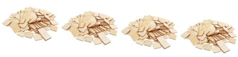 STOBOK 400stücke Natürliche Holzquadrate Für -projekte Ungeschliffene Holzblöcke Malen Basteln Und Dekorieren Große Holzplatten Für Kreative Arbeiten