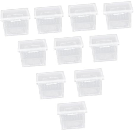 Kisangel 20stücke Fütterungsbox Für Reptilien Praktische Zucht Und Transportbox Für Spinnen Eidechsen Und Kleine Tiere Transparente Behälter Für Füttern Und Quarantäne