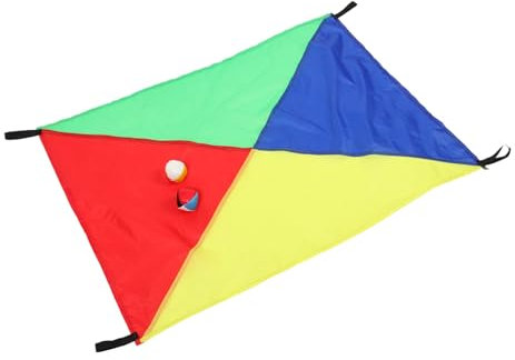 PHENOFICE Regenbogen-ballonschirm Für Kinder Sensorisches Trainingsspielzeug Outdoor-Spielzeug Lernspielzeug Kinderspielzeug Mit Vier Aufhängeringen