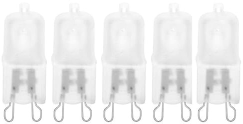 UGEFKMQ 5Pc Halogenstrahler G9 25W 230V Halogen Leuchtmittel G9 40W 230V Halogenlampen 2 Pin T4 20W Xenon Kleine Glühbirne Warmweiß40W