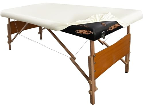 WUSOUPU Housse de protection en cuir pour table de massage facile à nettoyer - Fabriquée en matériau élastique dans 4 sens - 100 % polyuréthane imperméable - Lavable en machine - Convient aux tables