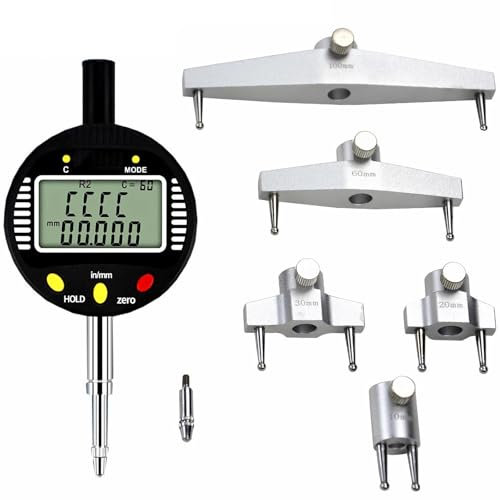 Jauge de rayon électronique, jauge de rayon numérique de haute précision, rayon de mesure de 0,2 à 27,5 (5 mm à 700 mm), avec mâchoires de mesure modifiables de 10 mm/20 mm/30 mm/60 mm/100 mm