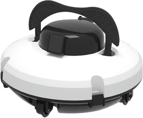 Robotic Pool Cleaner - Cordless Pool Vacuum for Above-Ground/In-Ground Pools up to 1000 Sq.Ft, Dual-Drive Motors, Self-Parking Technology, 120 Mins Runtime