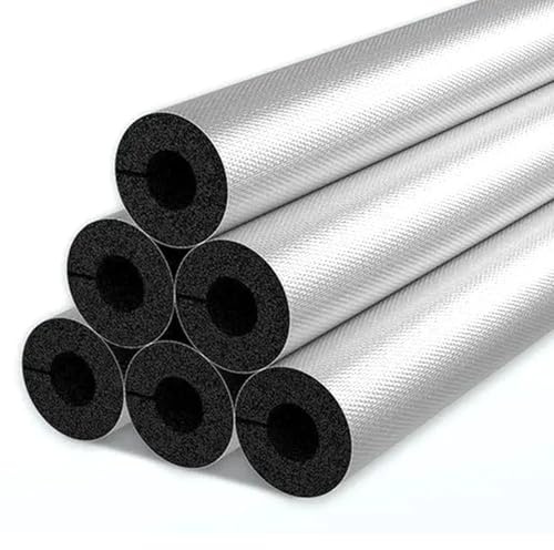 Isolante per Tubature, Tubo Isolante in Gomma Alluminio ID 22-140mm per Tubi dell'Acqua All'aperto, Rubinetti Manicotto Tubature Isolante Antigelo per Esterni(43MMx10MMx90CM)