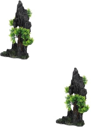 BESPORTBLE 2pcs Artificial Fish Tank Cave Hideout Decorative Resin Landscape Ornament for Aquarium
