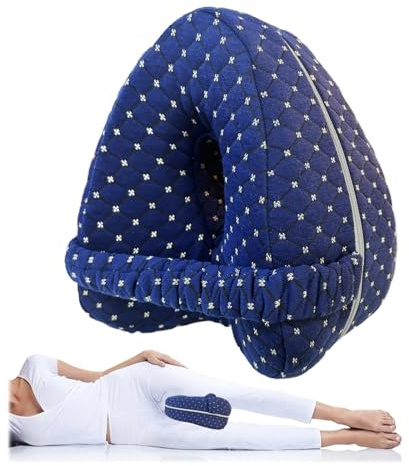 Gonggi Knee Pillow for Sleeping on Side, Revoget Alignment Knee Pillow, Memory Foam Leg Spine & Hip Support Pillow Cushion for Side Sleepers, Joints Pain & Pregnancy