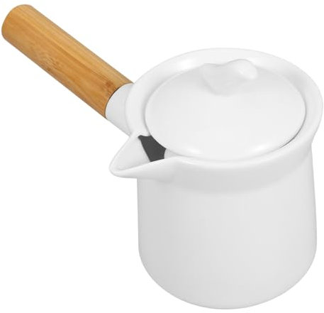 UTHCLO Pentolino Per Latte in Ceramica Mini Pentola Per Salsa Pentola Per Uso Domestico Contenitore Per Latte in Ceramica Accessorio Da Cucina