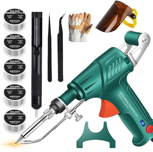 Laserschweißwerkzeuge, Laserschweißpistole, Industrielles Laserschweißgerät, Handgehaltener Automatischer Kabelgebundener Lötkolben mit Interner und Externer Heizung (Interne Heizung-grün)