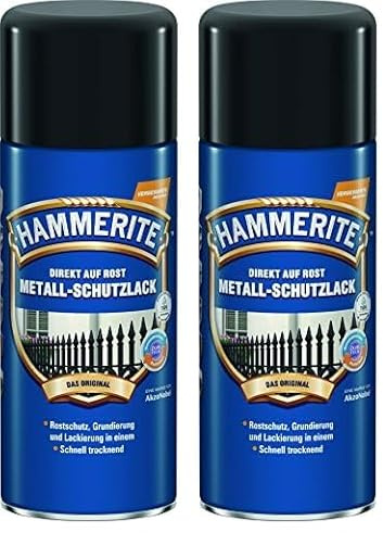 Hammerite metallschutzlack glänzend weiss 400ml (Packung mit 2)