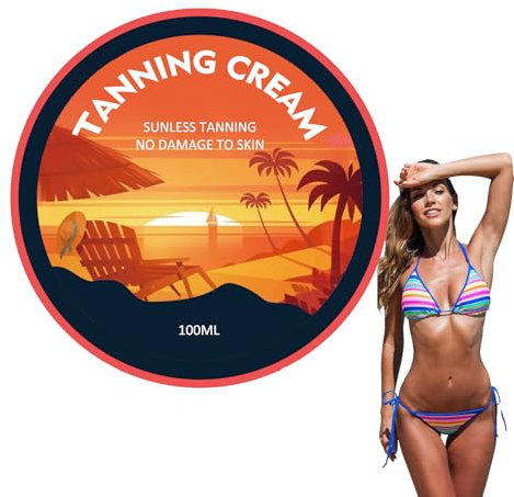 Crema Abbronzante Solare,Intensive Tanning Gel,Tanning Accelerator Cream, Acceleratore Abbronzatura efficace al Sole e nei Lettini Solari, abbronzatura naturale, per Lettino e all'aperto, 100 ml