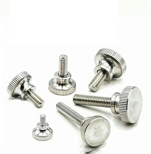 Daumenschraube für Vorhangfassaden aus Edelstahl 304, GB834 M2 M3 M4 M5 M6, Rändelschraube mit hohem Kopf, handfest anziehen, Einstellschraube, M4 x 35 mm, 2 Stück
