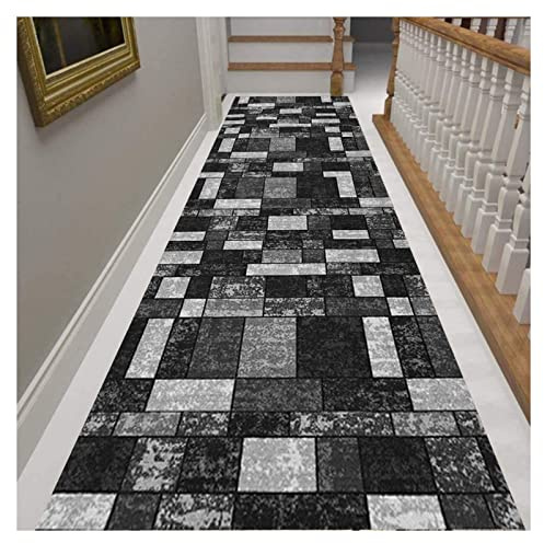 Tappeto passatoia antiscivolo, grigio, 90 x 420 cm, spessore 0,6 cm, per isolamento acustico, lavabile, tappeto per ingresso e scale, perfetto per cucina e corridoio