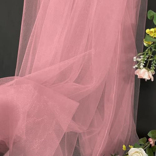 Rosa organza tylltyg, 5 m x 160 cm, per meter, för hantverk, bord, fest, båge, bröllop, dekoration, tyllkjol