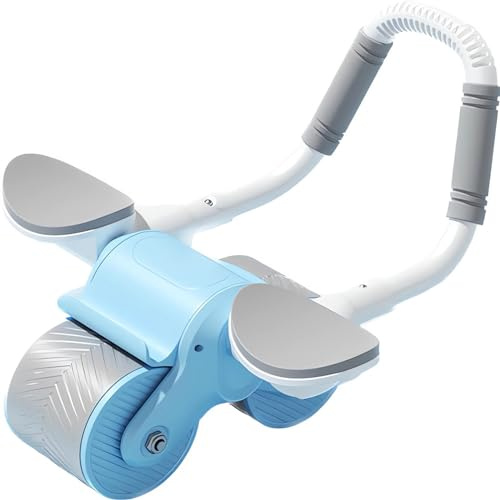 AouiSton Ab Roller Wheel, Ruota per addominali, Rotella Addominali Rimbalzo Automatico, Rullo Addominali Fitness Leggero Doppie Ruote per Palestra, Casa
