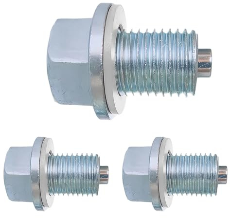 HASLED Ölablassschraube M14 x 1,5 Magnetisch - 3 Stück mit Dichtungsring für Ölwanne, Autos, Motorräder, Boote