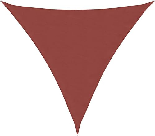 Vela Ombreggiante Triangolare, Telo Ombreggiante Esterno in Poliestere Oxford 100% con Rivestimento PU, Impermeabile e UV, per Giardino Piscina Patio, Terracotta, 2 x 2 x 2 m
