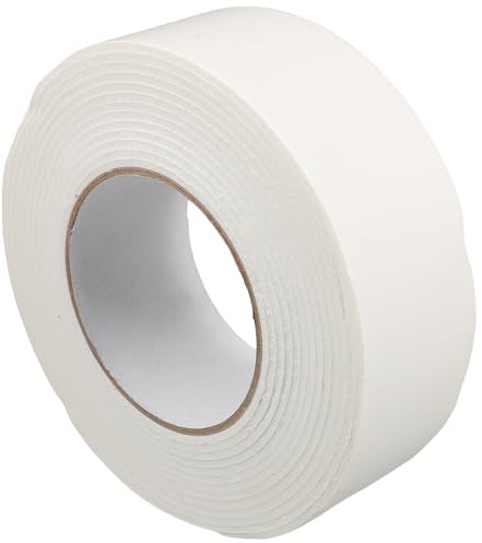 ERINGOGO Nastro Biadesivo Spugnoso Spesso 2,5 Mm X 50 Mm X 5 M Resistente All’acqua al Freddo per Montaggio e Lavori Artigianali Esterni e Automobilistici