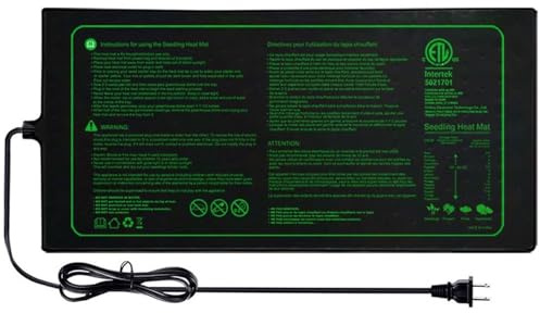 GJGSW Tapis Chauffant pour semis d'intérieur, Tapis de Germination hydroponique pour serres, Semis d'hiver et Jardinage Domestique(20 * 10in)