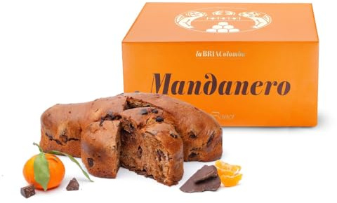 La BRIA Colomba Bonci Mandanero, Dolce da Forno a Lievitazione Naturale, con Cioccolato Fondente e Mandarini Canditi, 850g