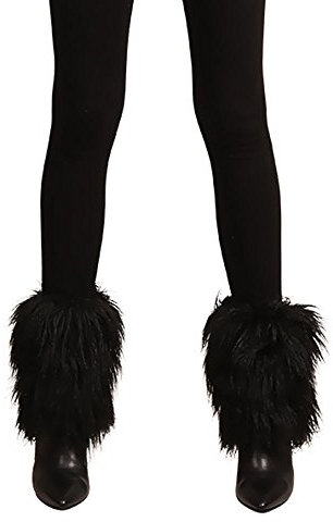 Partybob Damen Fellstulpen (Schwarz)